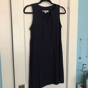 LOFT Navy Blue Lace Up Dress